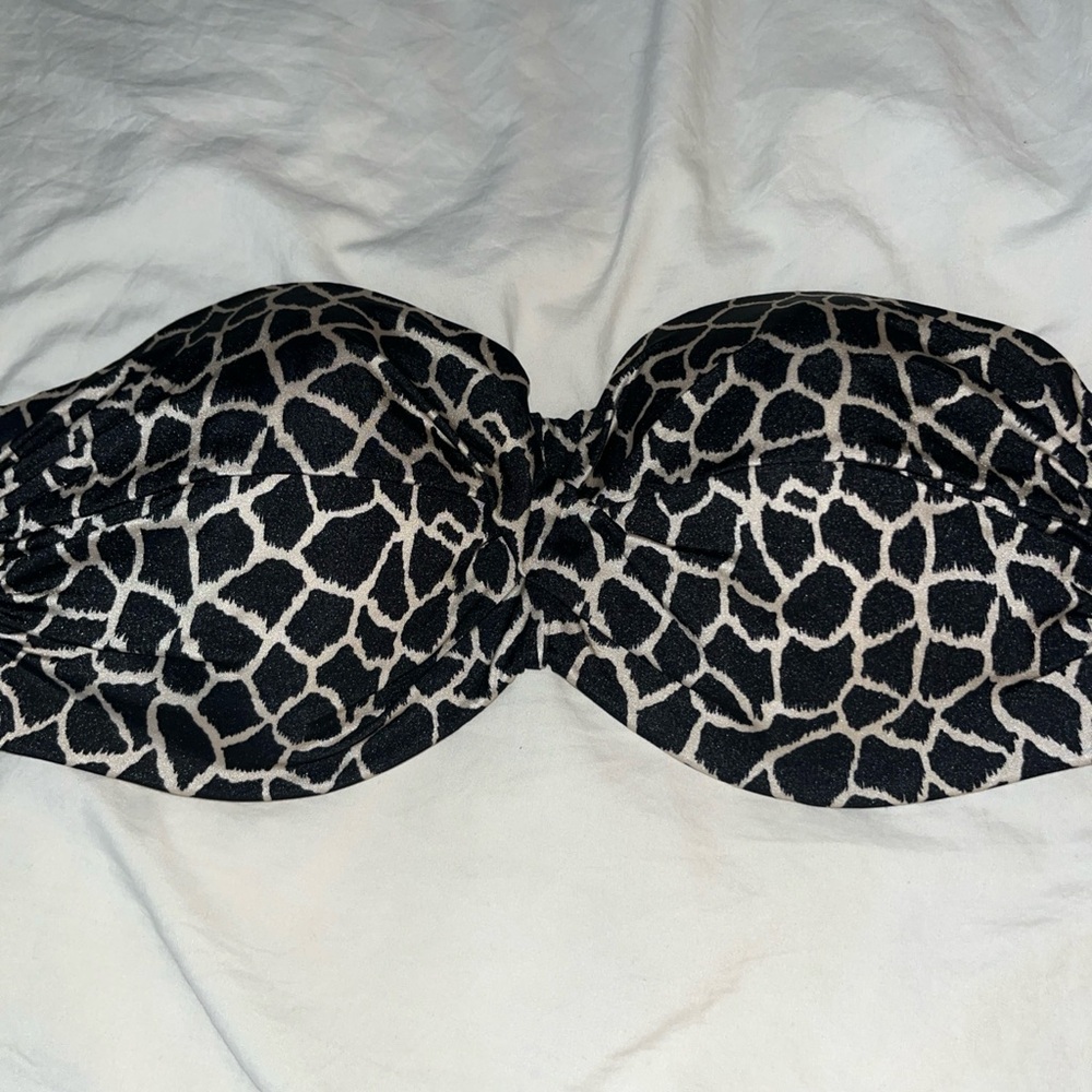 Victoria's‎ Secret Black and White Animal Print Bandeau 34D